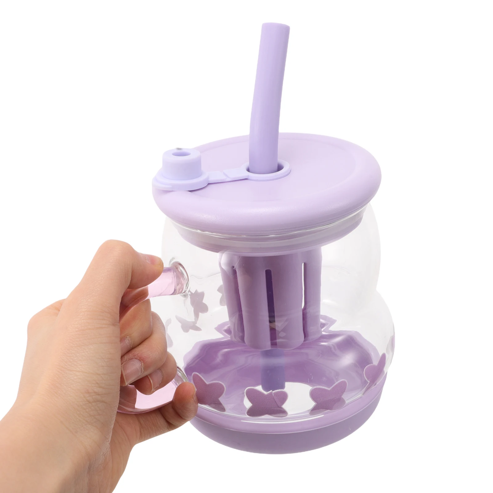 

Glass Clear Drinking Jars Coffee Mug Tea Cup High Borosilicate Cute Mini Tumbler Milk Tea Glass Durable Stylish Car Use Brewing