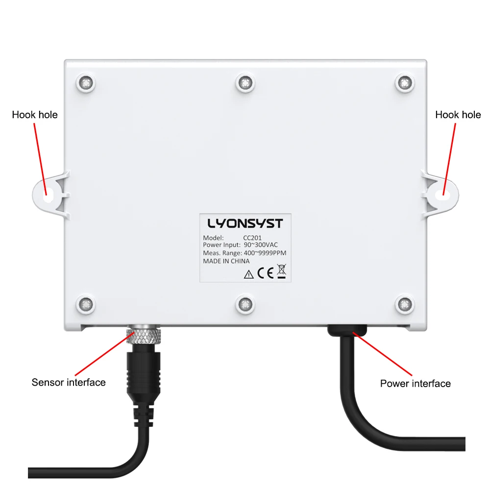 Air Quality IAQ CO2 detector Controller  Display with Relay Function for Exhaust fan