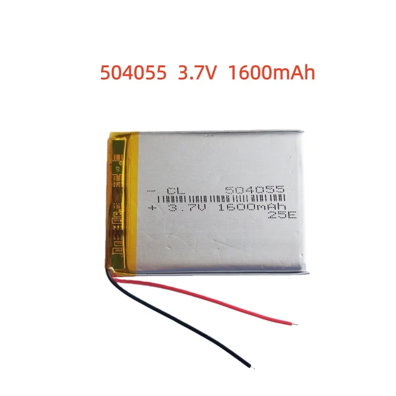 

504055 3.7V 1600mAh Lithium Polymer LiPo Rechargeable Battery Li cells For PAD DVD E-book Note Book Bluetooth Headset Mobile