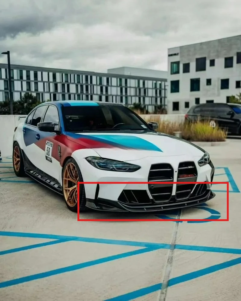 

Легкий и жесткий передний бампер FORBMW G80 M3 G82 M4, 3 шт., разделитель губ из углеродного волокна 2020