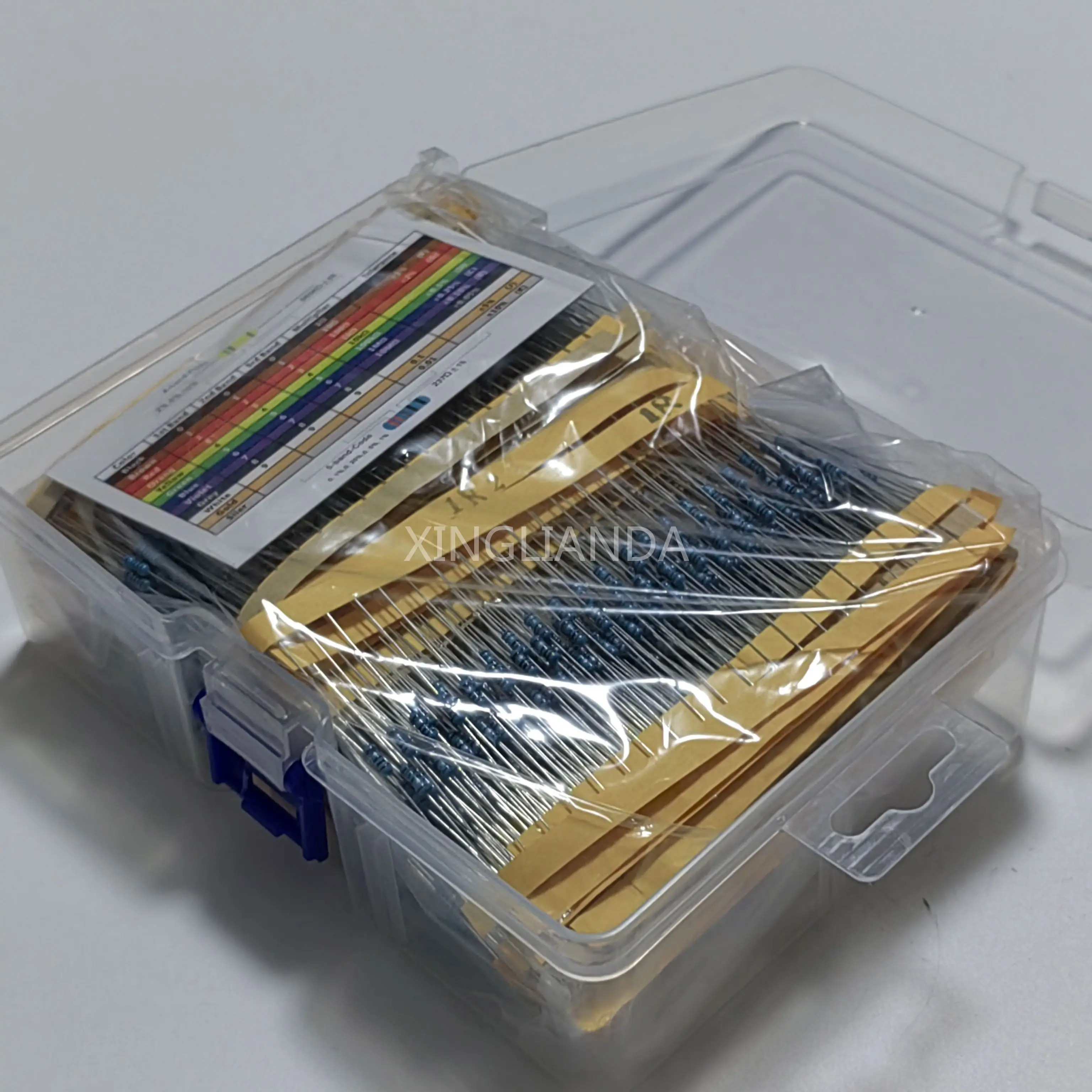 2600 pz/scatola 0.25W 1% Kit di resistori a Film metallico 130 valori 1/4W 1ohm-3M assortimento di resistori