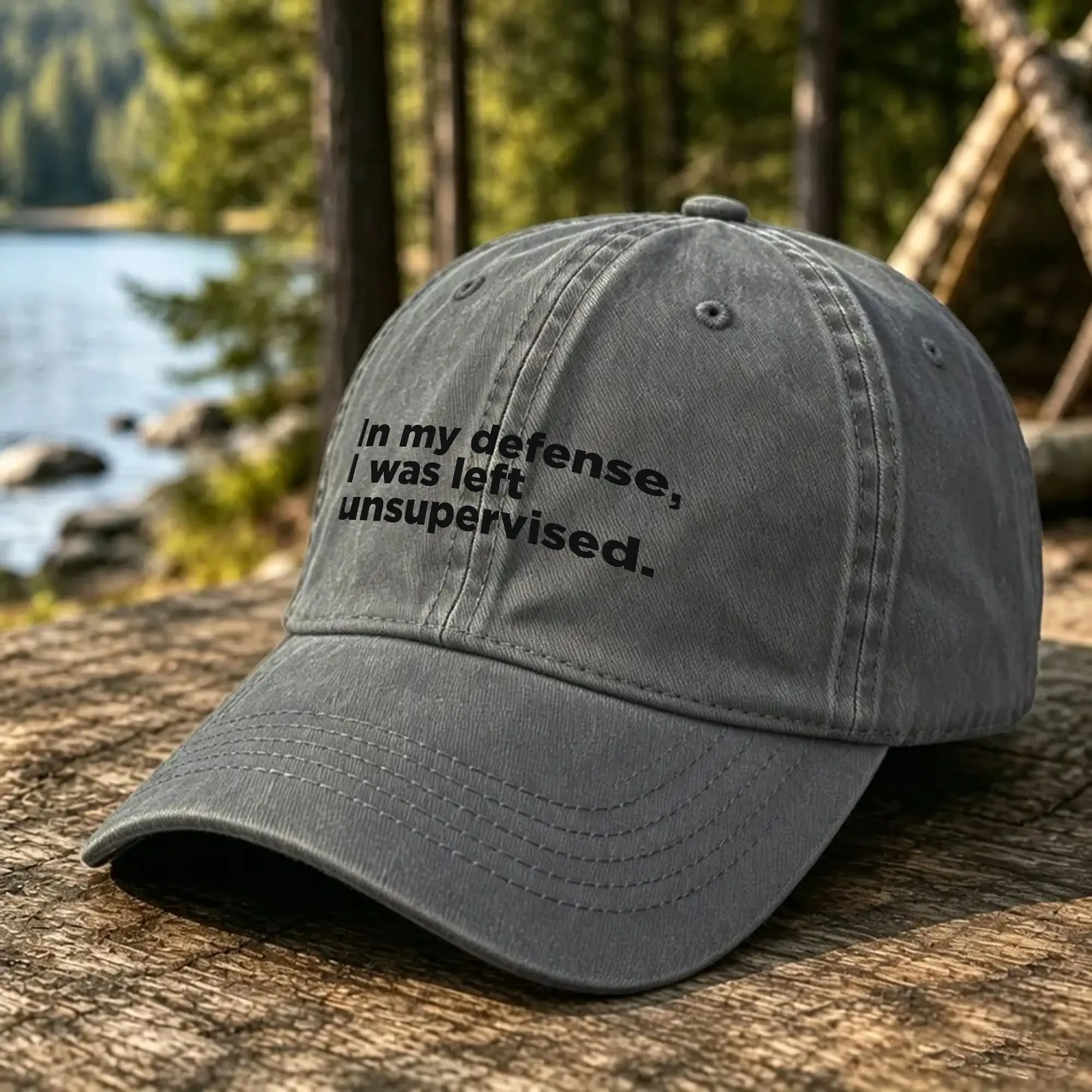 In My Defense, I Was Left Unsupervised Casual Baseball Cap  Tennis Skate Trucker Hat Summer Breathable Women Men Baseball Caps
