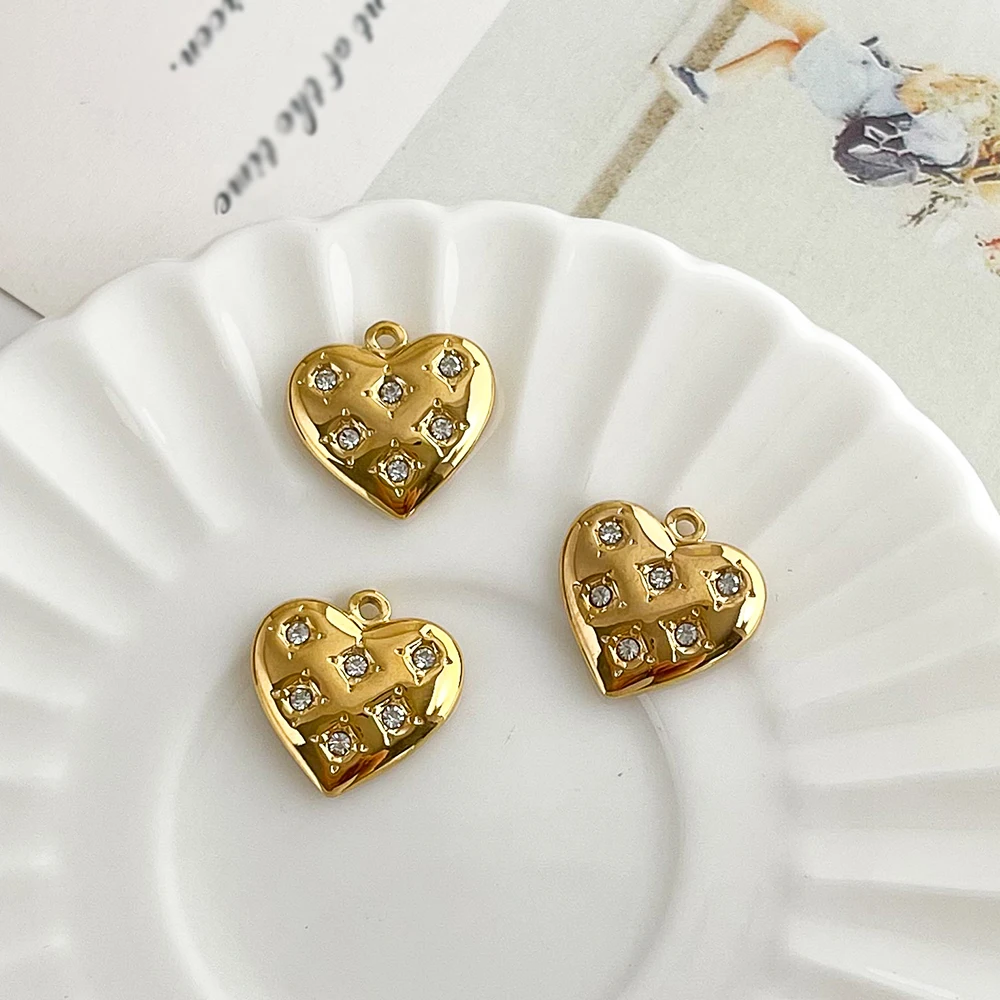 

Cordial Design 50Pcs 15*15MM Stainless Steel Charms/DIY Rhinestone Pendant/Heart Shape/Jewelry Accessories/Hand Made #195340