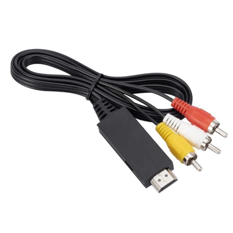 High Definition AV RCA to HDMI-Compatible Converter Cable 1080P/720P 60HZ Output 1meter/3.2ft