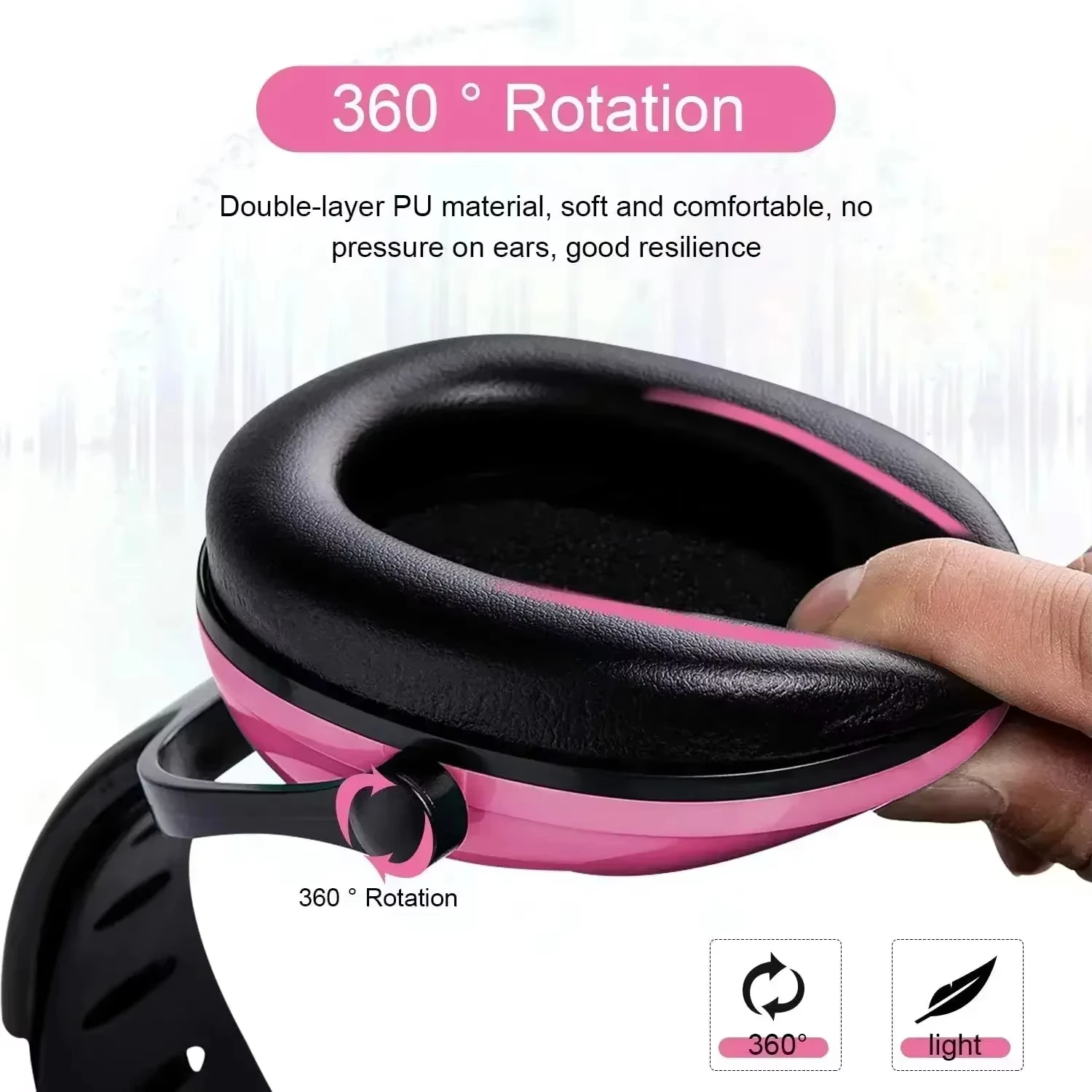

YHKEMA K50 Noise Reduction Earmuffs Children's Learning Drum Set Noise Reduction Headmuffs Airplane Sleeping Earmuffs