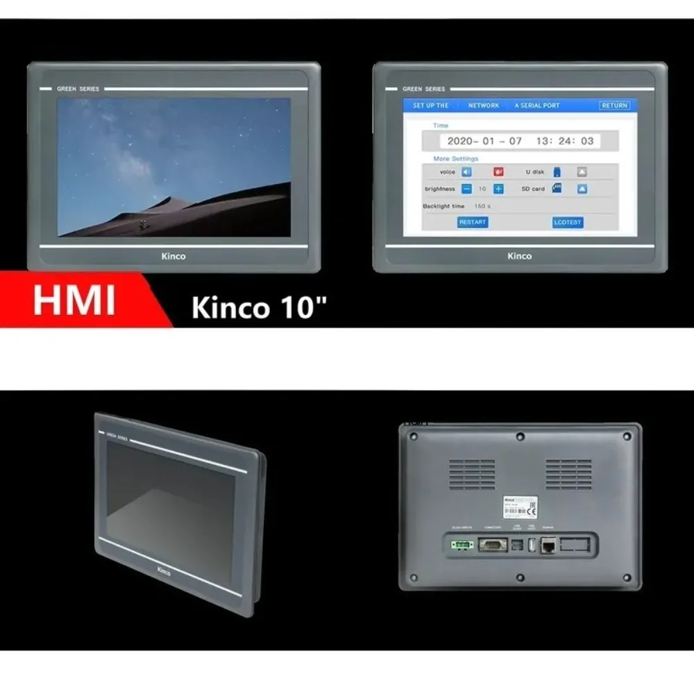 GL100 GL100E HMI Touch Screen 10 inch Ethernet USB Host new Human Machine Interface 3 serial ports Upgrade From