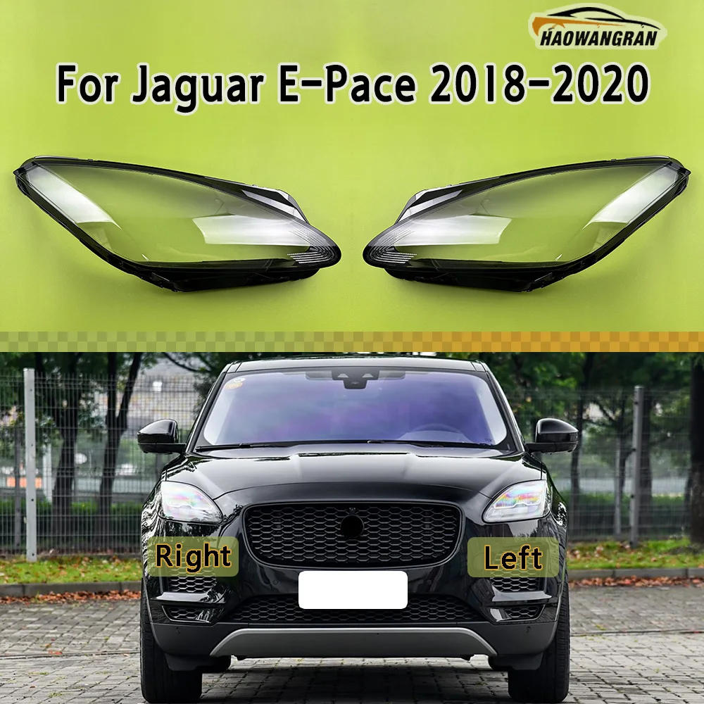 For Jaguar E-Pace 2018 2019 2020 Front Headlamp Cover Transparent Headlight Shell Lens Plexiglass Replace Original Lampshade