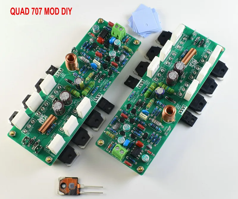 Copy Classic British QUAD 707 2SD718 Transistor Tube 250W 4R  2.0 Channel Stereo Audio Amplifier Board