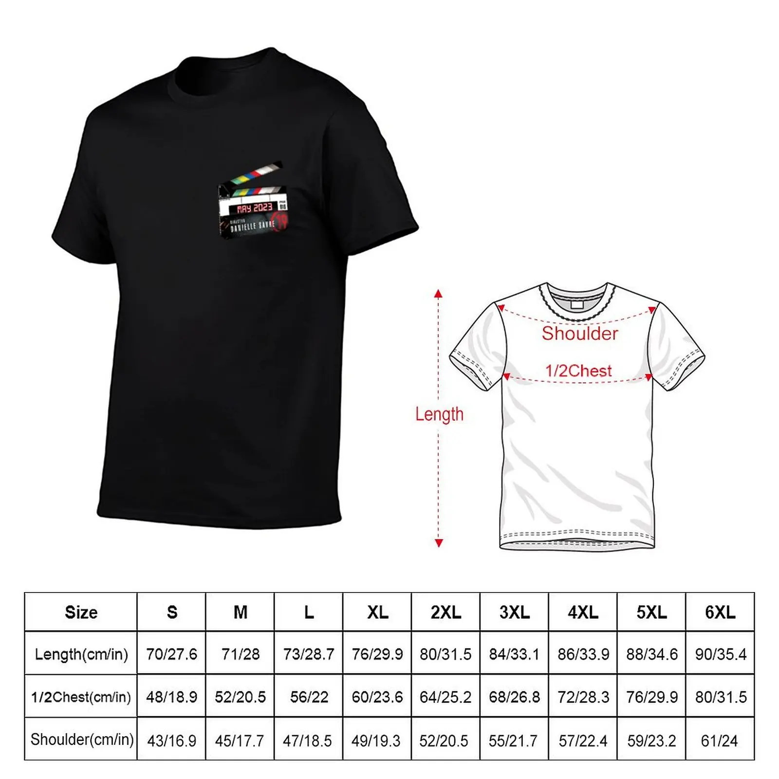 Director Savre (small Clapperboard) T-Shirt vintage graphic tee anime tshirt plain men graphic t shirts