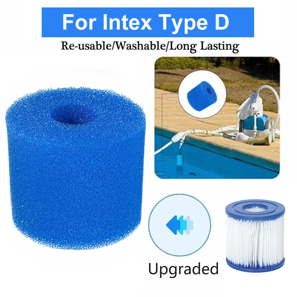 1 pz spugna filtrante per Intex tipo I/II/VI/D lavabile piscina filtro spugna riutilizzabile schiuma detergente accessori per filtri vasca