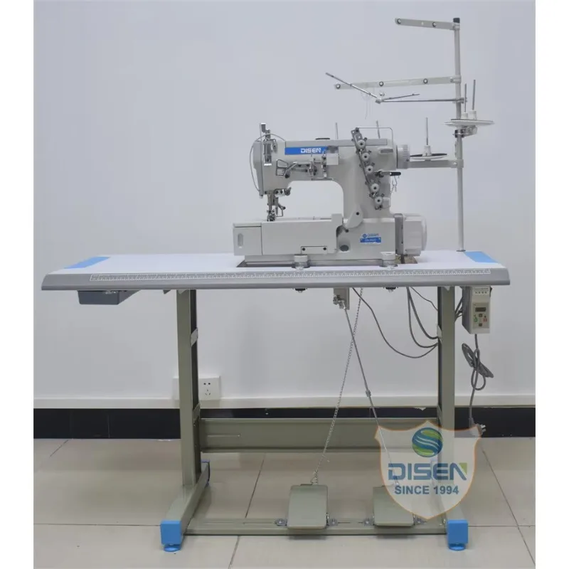 

Factory500D Electronic Direct Drive High Speed Flatbed Mini 5 Thread Stitch Industrial Tape Binding Interlock Sewing Machine
