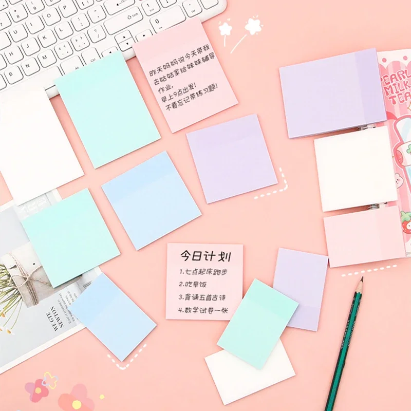 50 ورقة ملونة شفافة مثبت ملاحظات منصات يضع ملصقات نشرها مذكرة المفكرة دفتر مدرسة مكتب رسالة ورقة ملصق #4