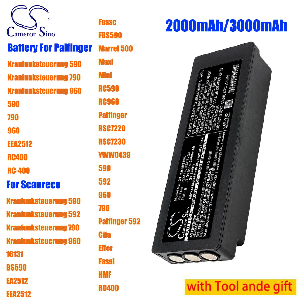 Dźwig zdalnego sterowania 2000mAh/3000mAh baterii RSC7220 dla Palfinger 590 790 960 EEA2512 Kranfunksteuerung 590 dla 16131 Scanreco