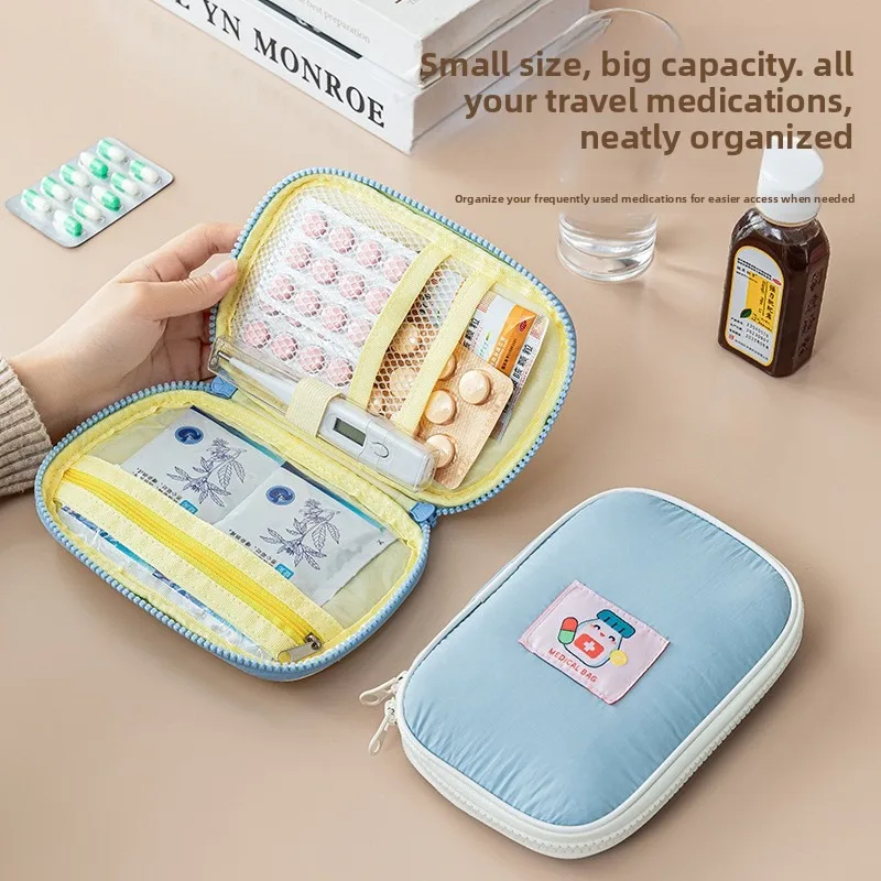 Waterproof Medicine Pack Cloud Nylon Medical Bag Portable Travel Organize First Aid Kit Tablet Medicine Emergency Storage Bag