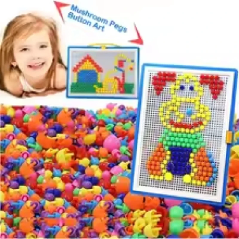 296 pièces 3D Puzzle jouets éducatifs, conception de Grain de champignon en boîte jeux de société de construction pour les activités d'apprentissage des enfants ​   Jeux