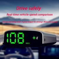 Solar Head Up Display GPS+ Digital Car Speedometer Intelligent Light Sensing HUD KM/H And MP/H Display LED Display