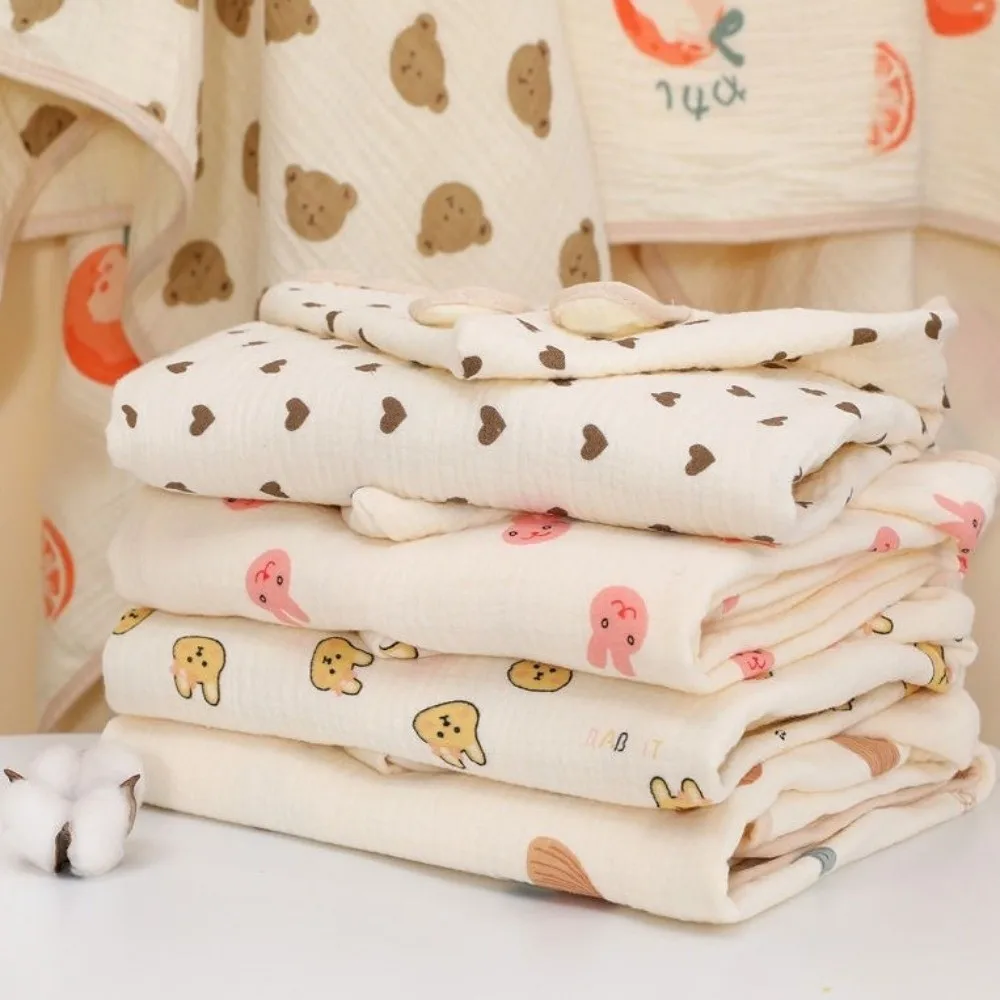 الدب المطبوعة الرضع مقنعين منشفة التفاف بطانية طبقة واحدة لينة الملمس الطفل قماط القماش عباءة تنفس المواد #4