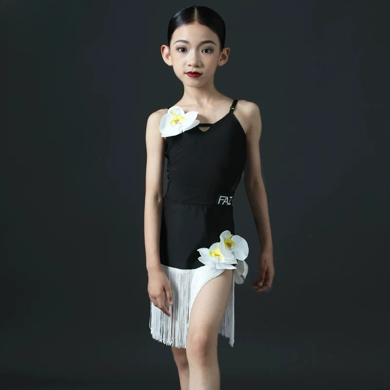 

Summer children's Latin style advanced dance costume practice suit children's dance skirt training suit performance clothing