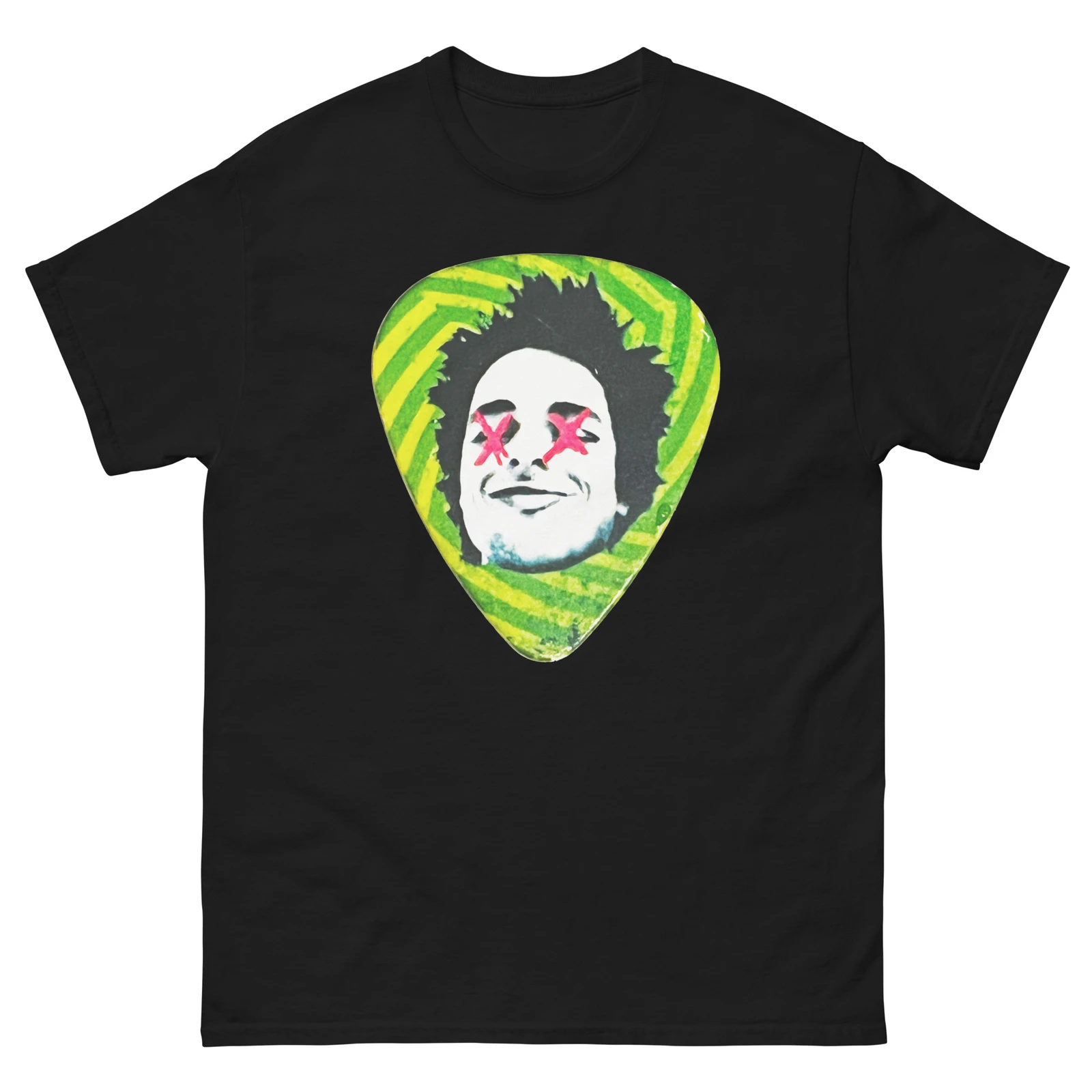 Billie Joe Armstrong Greenday Guitar Pick Unisex classic tee S5X