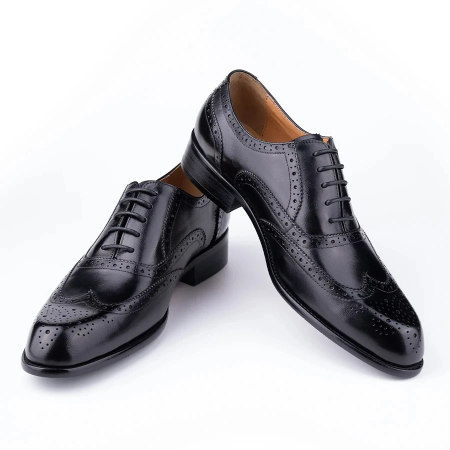 New Trendy Purple Men Shoes Genuine Leather Oxford Handmade Wedding Party Banquet Dress Carving Craft Adult Shoe Original Design