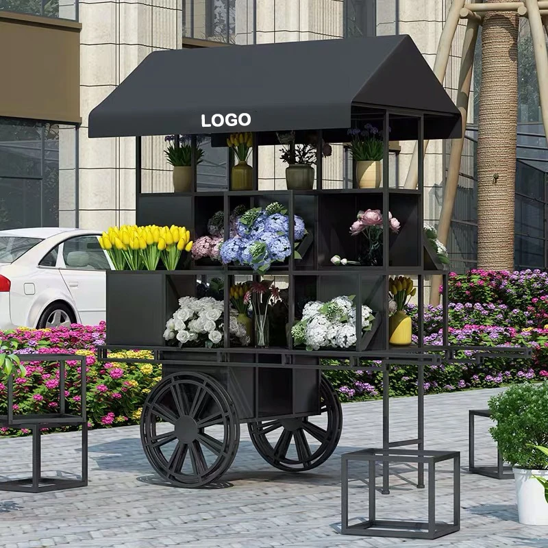 custom.Kainice New Model Flower Decoration Wedding Dessert Cart Shower White Candy Cart
