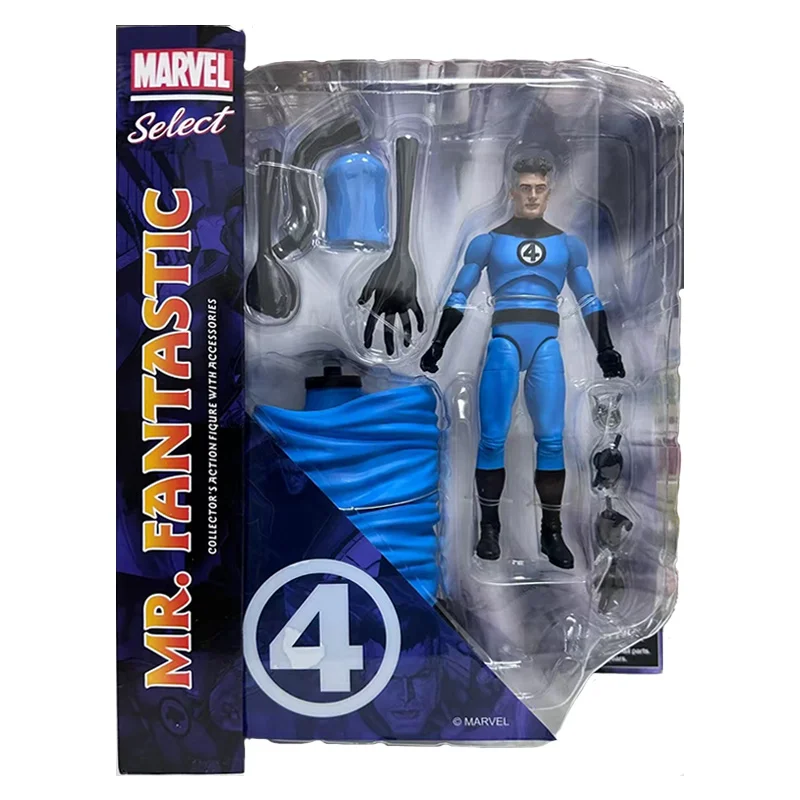 Diamond Select Toys DST Marvel Select Mr. Fantastic Fantastic Four 18Cm Anime Original Action Figure Model Toy Gift Collection