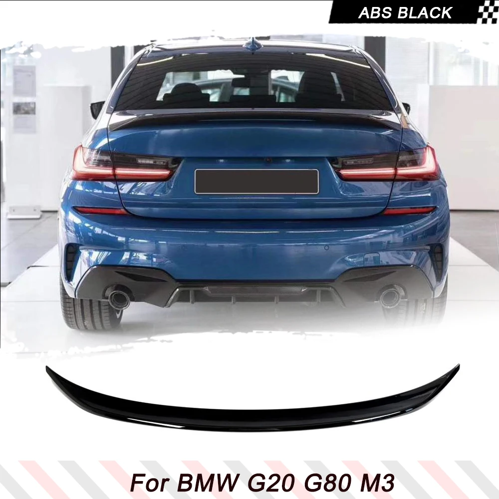 

ABS Glossy Black Rear Trunk Spoiler Wing for BMW 3 Series G20 G80 M3 2019-2023 Car Racing Rear Trunk Boot Lid Wing Spoiler Lip