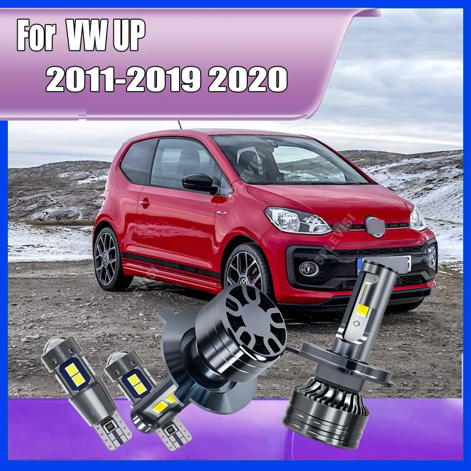 Auto Headlight Lamp Car Light H4 LED Bulb with Turbo Fan Heat Dispation For VW UP 2011 2012 2013 2014 2015 2016 2017 2018-2020