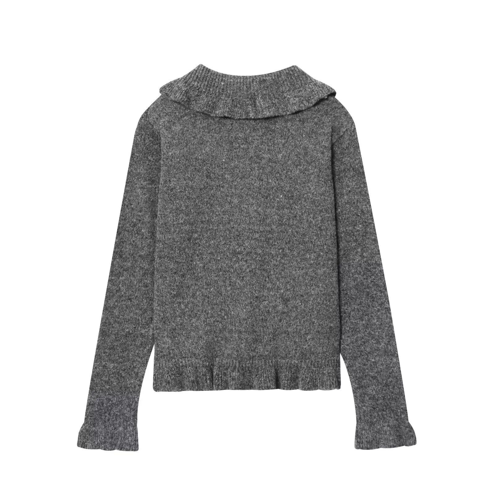 Femmes tricoté Cardigan manteau col de poupée bouton unique automne hiver Style européen vêtements d'extérieur à la mode haut décontracté M561311