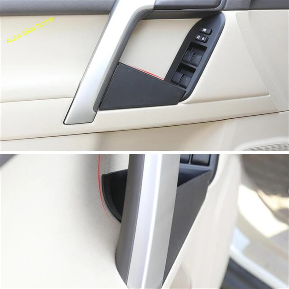 

Front Door Secondary Storage Box Phone Case Holders Cover For Toyota Land Cruiser Prado FJ150 2011 - 2020 Interior Accessories