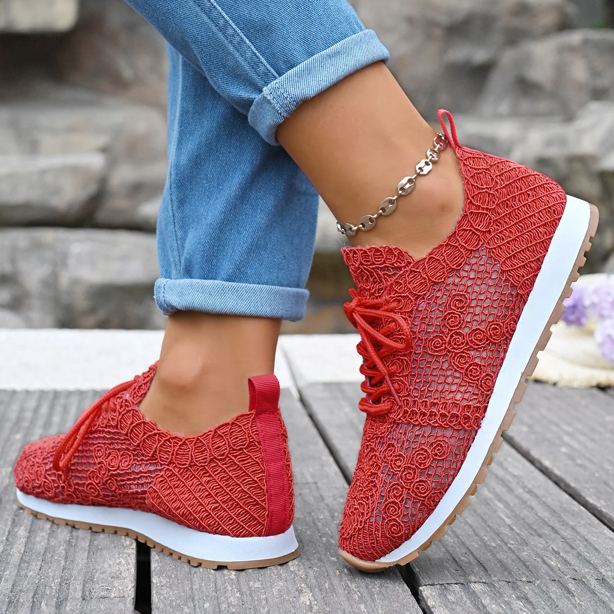 Zapatillas De deporte para Mujer 2025, Zapatillas con cuña con cordones para Mujer, Zapatillas informales antideslizantes con plataforma para Mujer, Zapatillas De tenis para Mujer 43