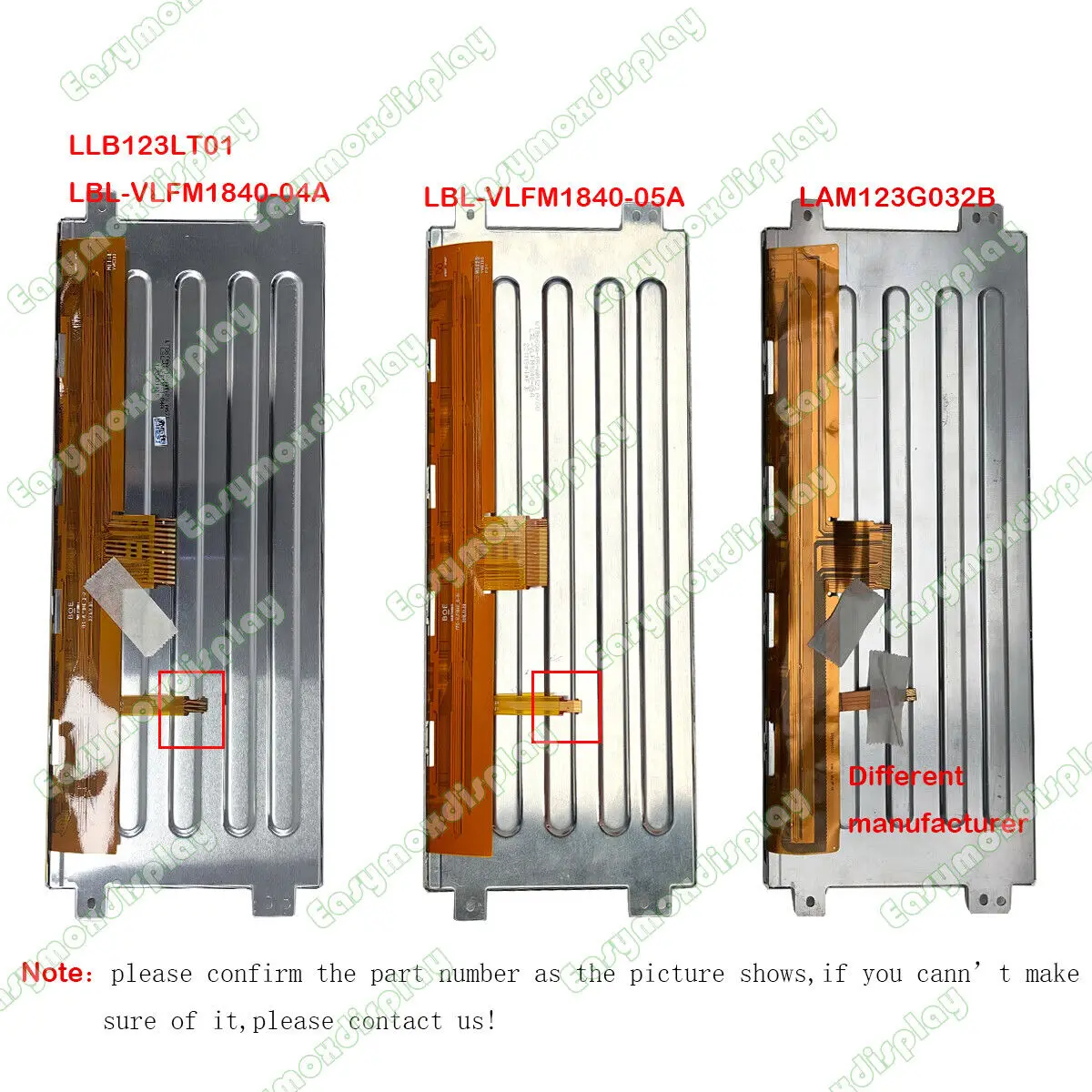 

LLB123LT01 LBL-VLFM1840-05A LAM123G032B Display For Peugeot 3008 5008 Citroen C4 Screen Replacement