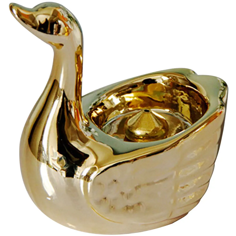 

Ceramic Swan Shaped Incense Holder Compact Design Bedroom Office Decorative Aroma Incense Burner Small Home Decor