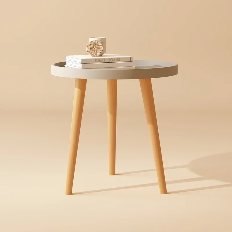 Exquisite Household GoodsSmall Round Table Coffee Table Sofa Side Balcony Bedroom Living Room Simple Round Small Coffee Table