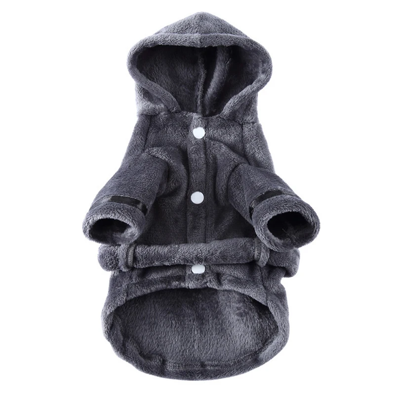 Winter Warm Pet Pajamas Quick Drying Dog Bathrobe Soft Fleece Puppy Clothe for Small Medium Dogs Chihuahua French Bulldog Hooded