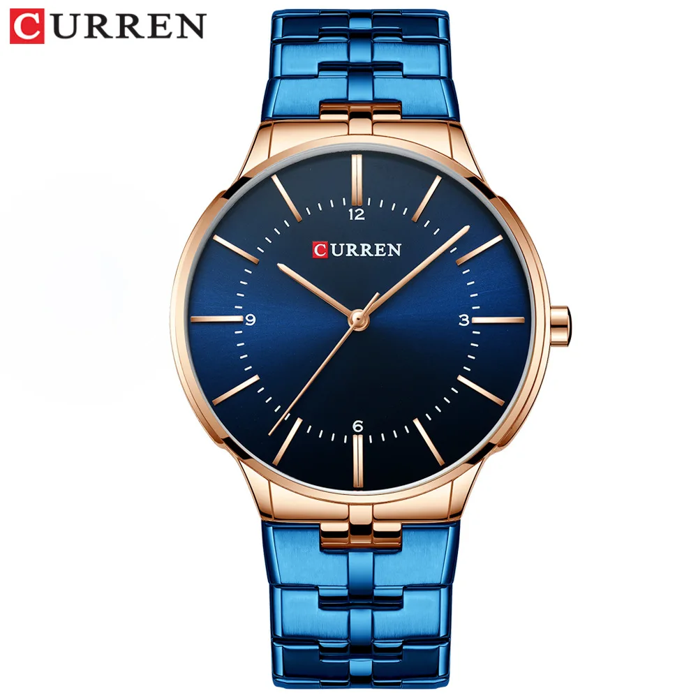 CURREN 8321 Men's Watch Steel Strip Quartz Watch Waterproof Casual Simple Business Wristwatch for Male
