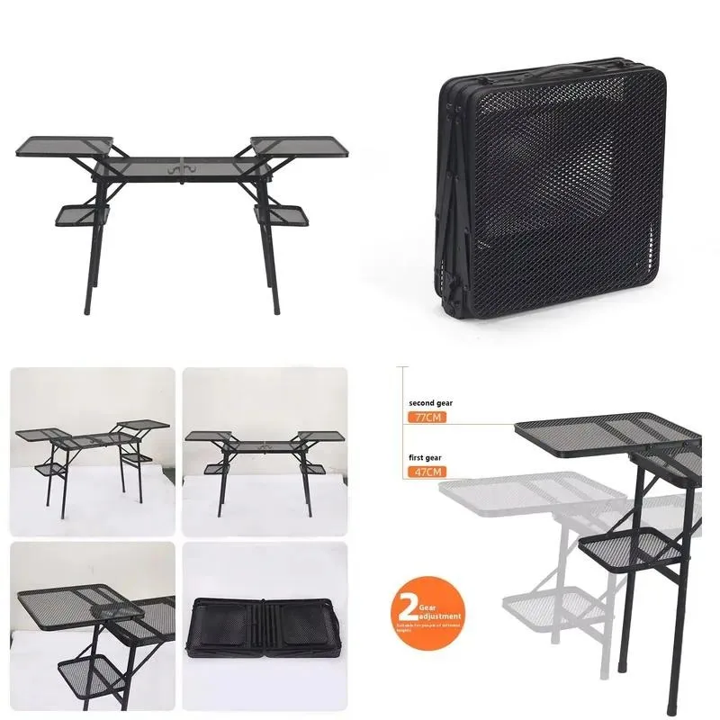 Wholesale Adjustable Aluminum Durable Portable Outdoor IGT Retractable Folding Side Camping Picnic Table