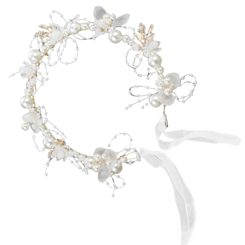 

Flower Pearl for Girl Kids Wedding Bridal Party Flower Pearl Headb For Wedding Accessories Light Weight Easy to Wear