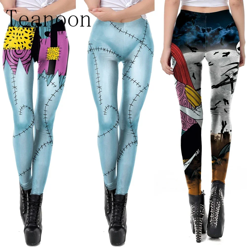 Teanoon 2024 New Cosplay Zombie Series Legging For Women Push-up Fitness Leggins Pants Casual Halloween Party Trousers