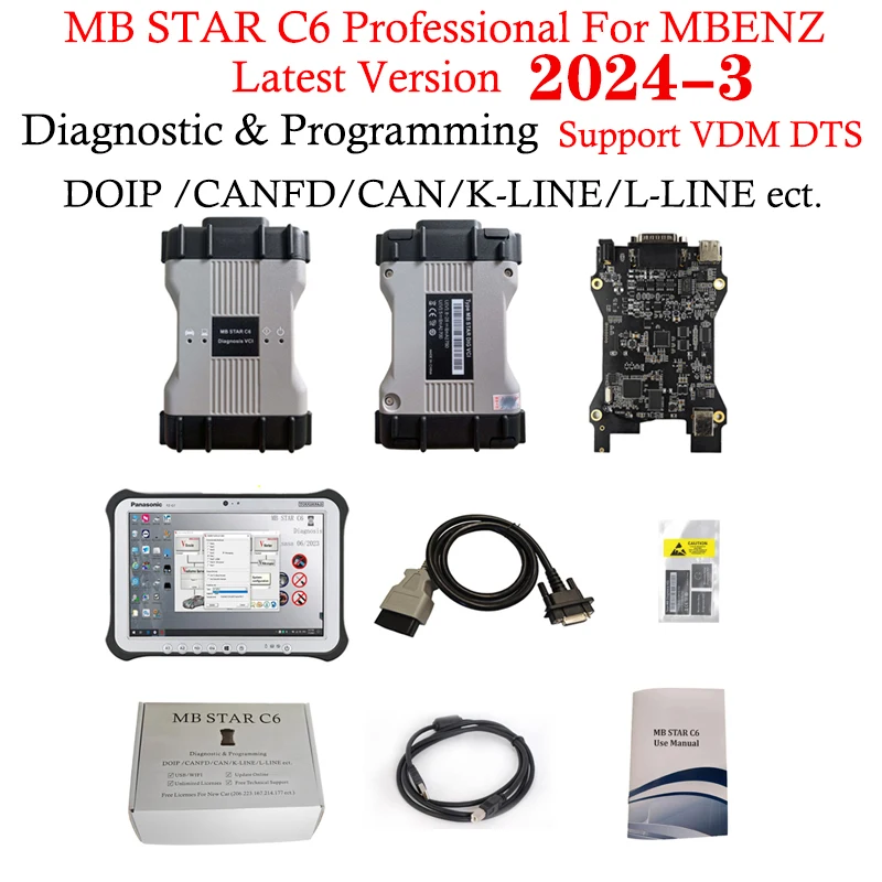 2024.03 New wifi Mb Star C6 DOIP with Tablet G1 and Full Software Update online C6 VCI Programming&Diagnostic Tool