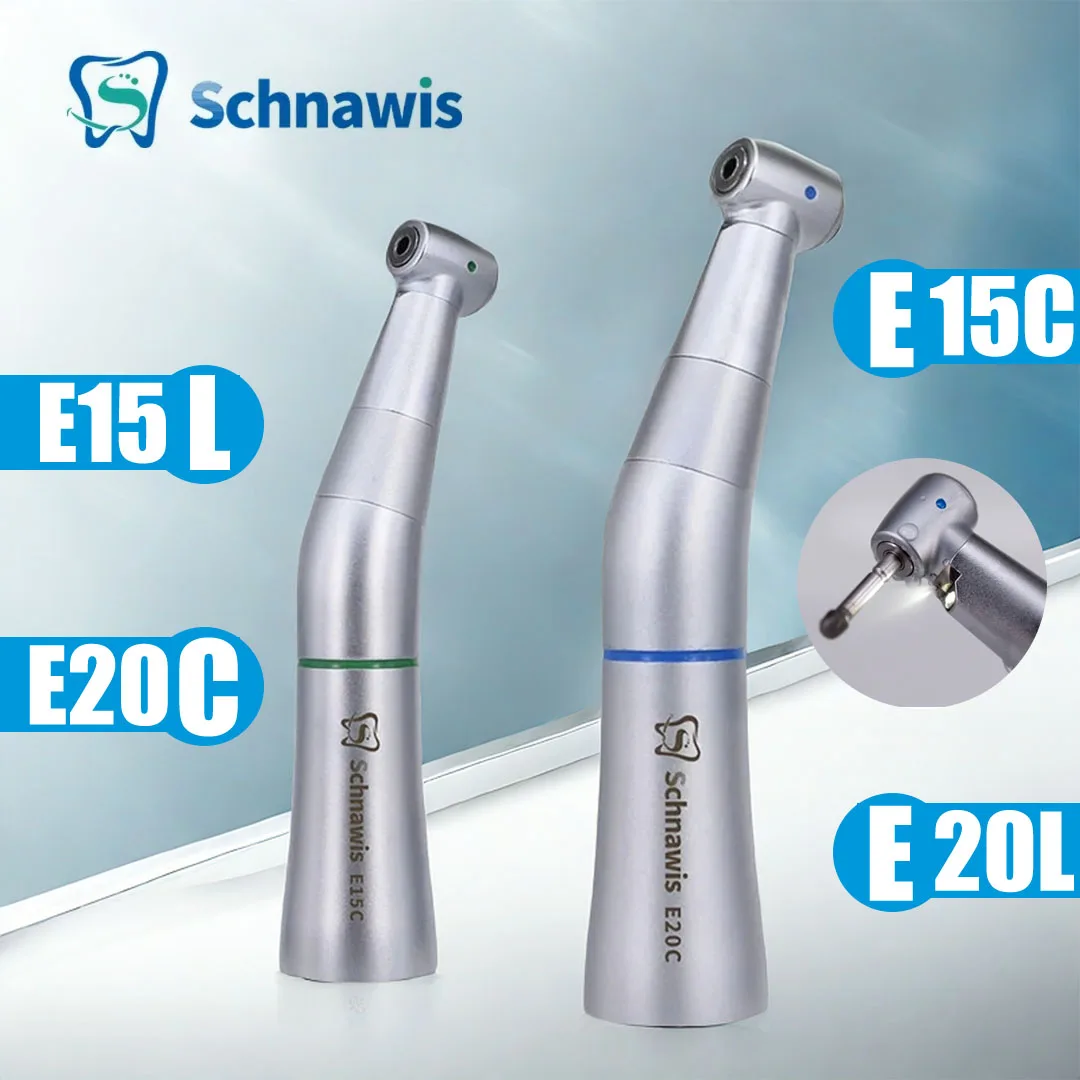 

Schnawis 1:1 Dental Low Speed Handpiece 4:1 Dentistry Contra Angle Hand piece Optic Fiber E15L E20L E15C E20C Blue Green Ring