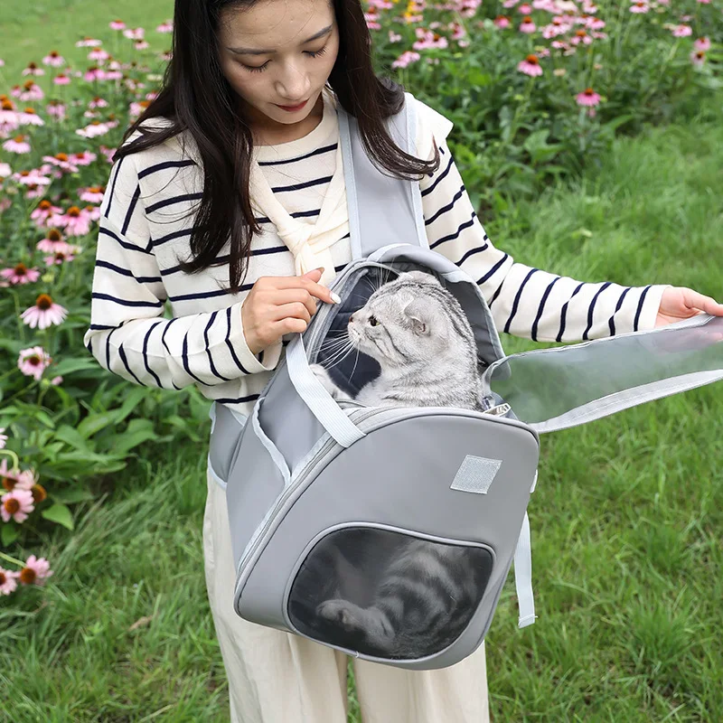 

Portable Outdoor Foldable Carrier Backpack for Cats and Dogs Pets' Travel Bag for Carrying Chest