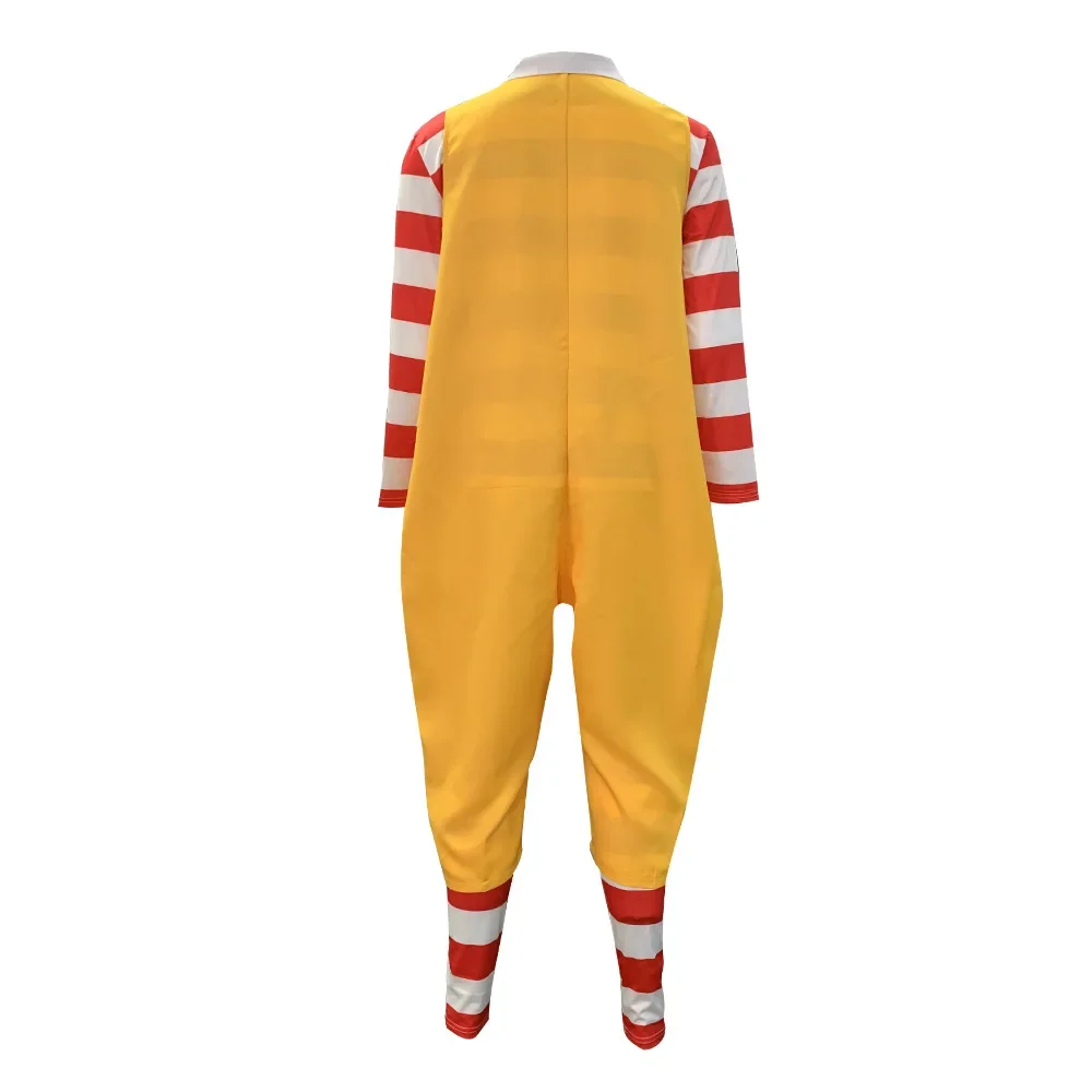 McDonald Cosplay Costume Ronald Masquerade Party Sutra Clown Character Adult Halloween Party Funny Costume Stage Clothes Wig