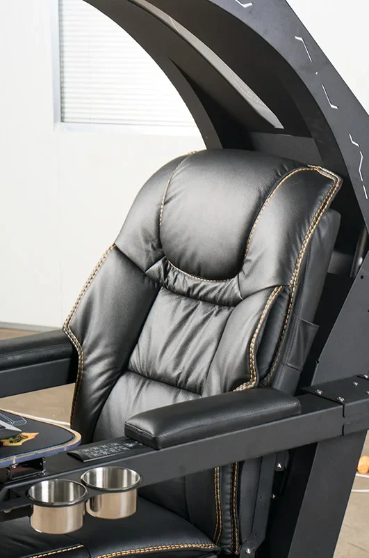 Cadeira de couro genuíno com Massagem, ergonômico reclinável, gravidade High End, Cockpit Gaming, Oem Imperial Works, Iwo Modelo, IWR1