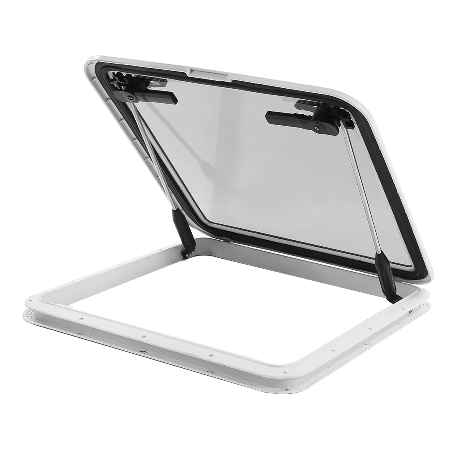

Boat Porthole L565 W565mm UV Resistant Waterproof Push Out Deck Hatch Window for Marine Yacht RV Tempered Glass Porthole