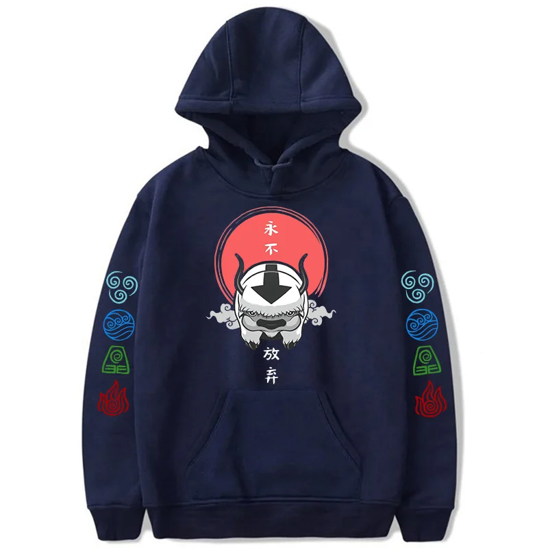 90s Casual Sweatshirts Avatar The Last Airbender Y2k Mens Hoodies Streetwear Hip Hop Harajuku Pullovers Fashion Mange Clothes