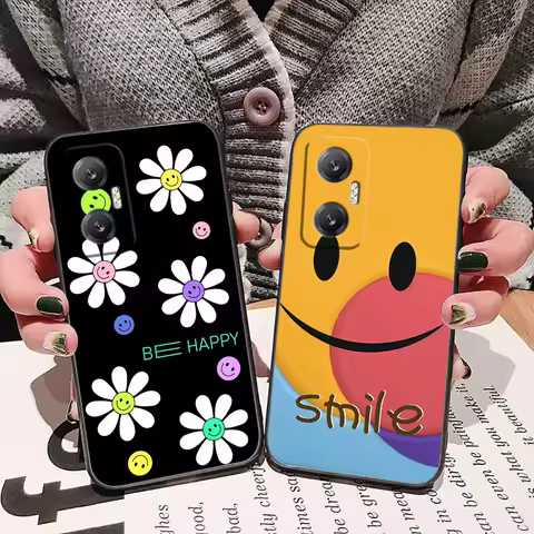Happy Smiling Face Cover Phone Case For Infinix TECNO POP SPARK SMART 5 6 7 8 9 CAMON 15 16 17 20 20C Silicone Case Funda Capa