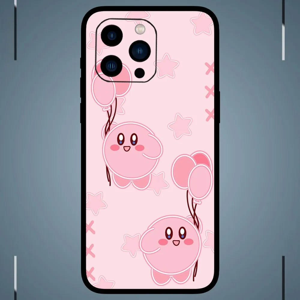 Милый чехол для телефона K-Kirby для iPhone 15, 14, 13, 12, 11 Pro Max mini XS XR X 8 Plus SE, чехол