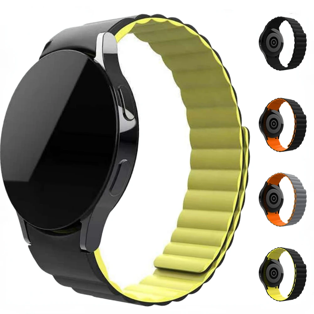 Silicone Magnetic Strap For Samsung Galaxy Watch 4/5/6/7 44mm 40mm Wristband for Watch 5pro 45mm 6/4 Classic 47mm 43mm 46mm Band