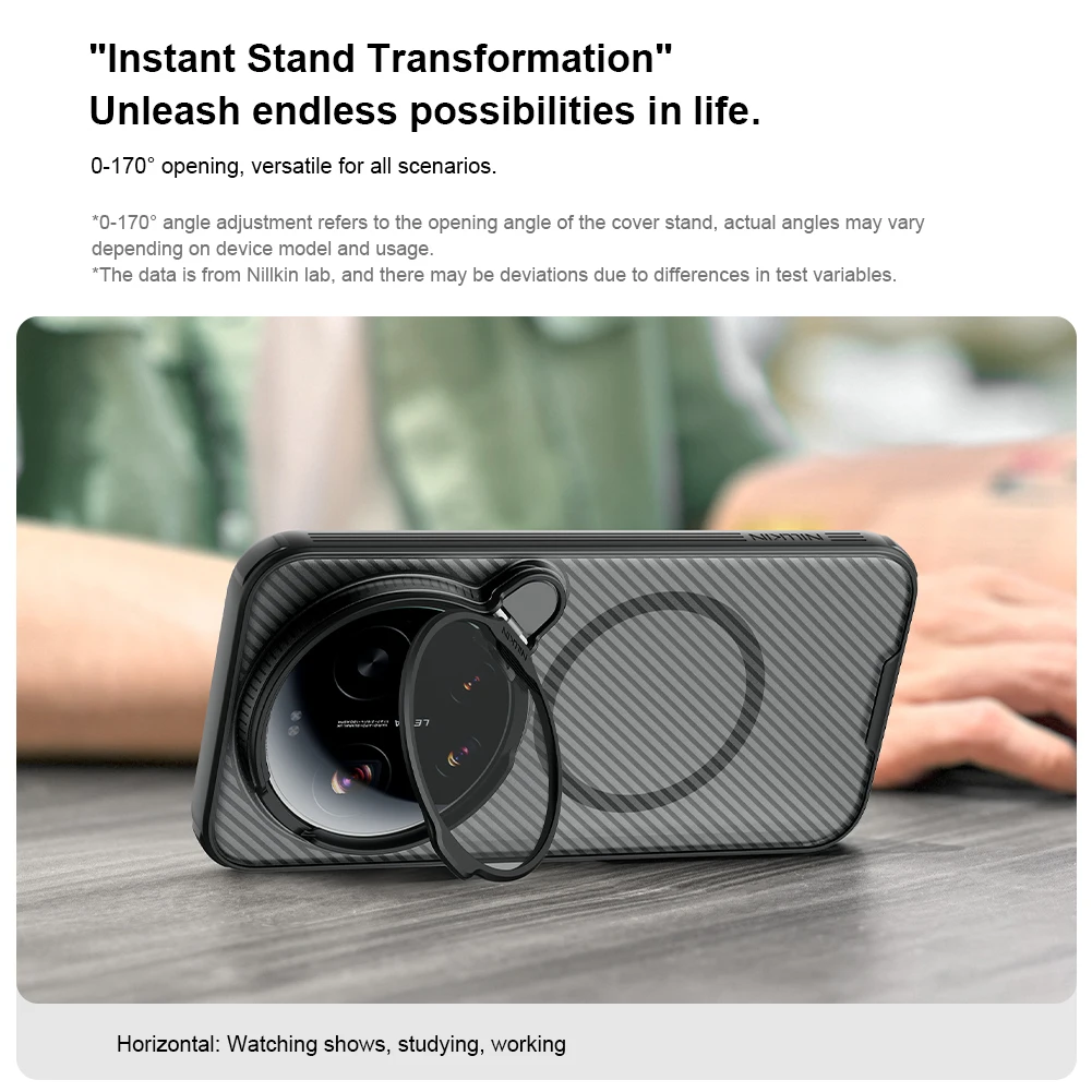 NILLKIN Etui Magsafe CamShield Prop z ochroną obiektywu do Xiaomi 17 Ultra, magnetyczne etui z obsługą ładowania bezprzewodowego do Mi 17 Ultra — zdjęcie produktu 5